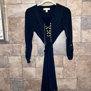 MICHAEL by Michael Kors Chain Lace-Up Dress, (S)
